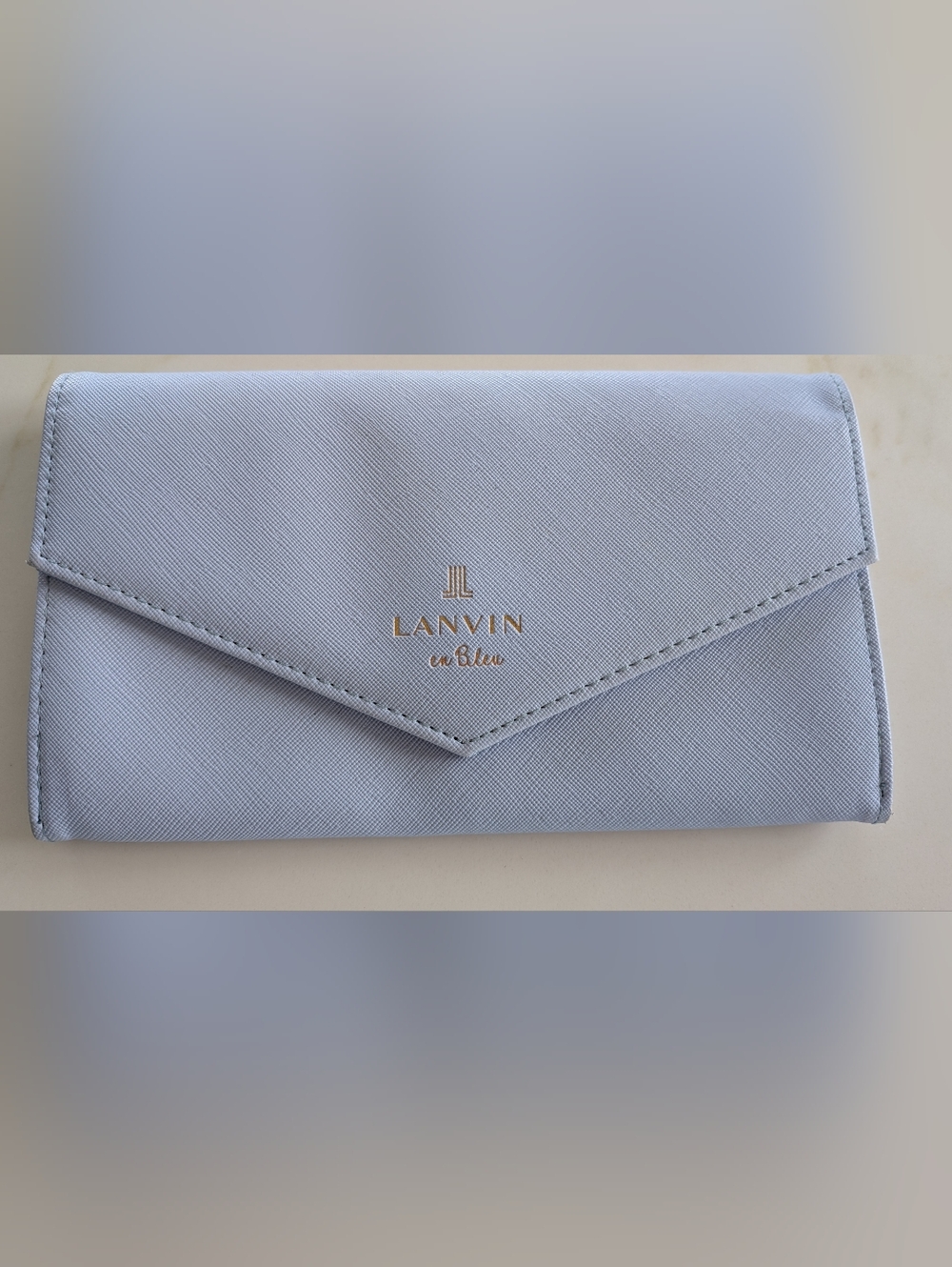 Lanvin En Bleu Clutch Bag. Gorgeous Periwinkle Blue Leather.